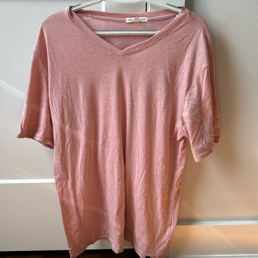 Threads 4 Thought. Men’s, pink, short sleeved t-shirt. - Picture 1 of 1
